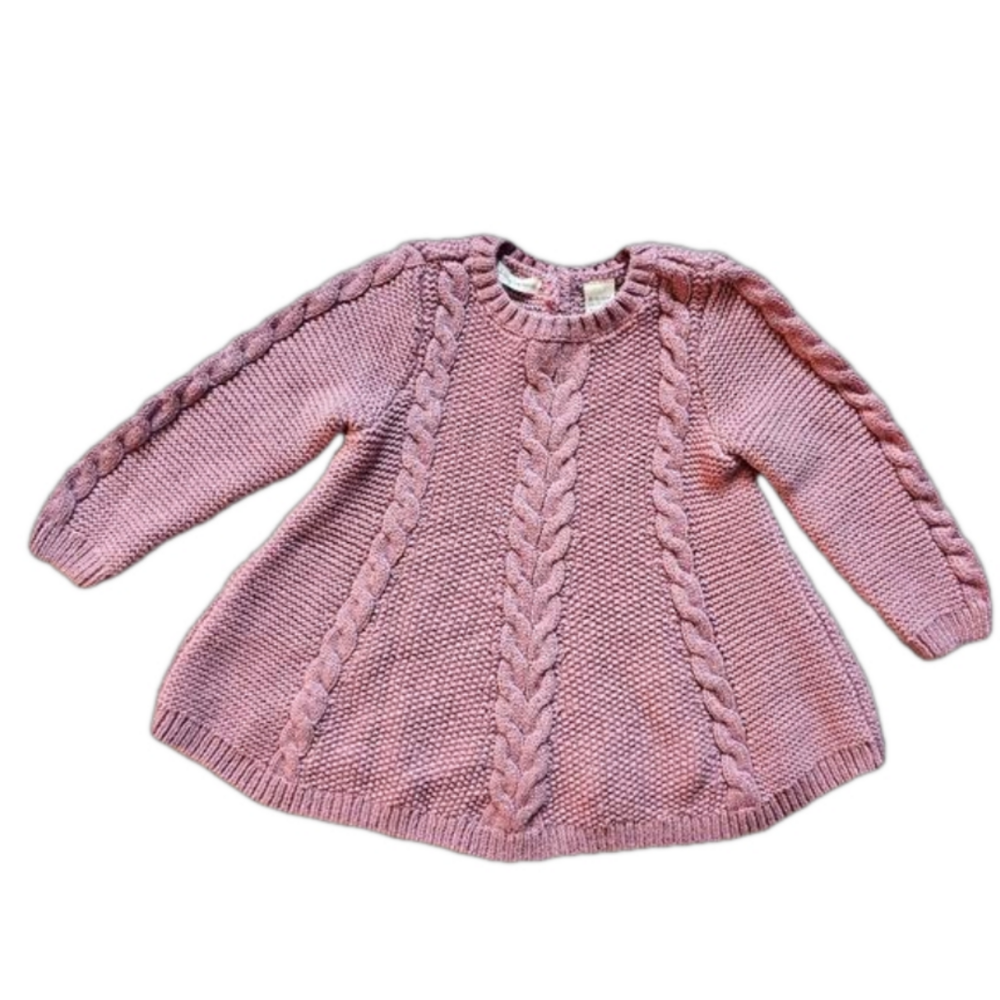 First Impressions girls pink sweater with sparkle size 12 months.